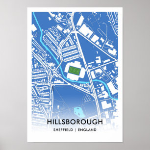 Hillsborough-Stadion Poster – Heimat von Sheffield