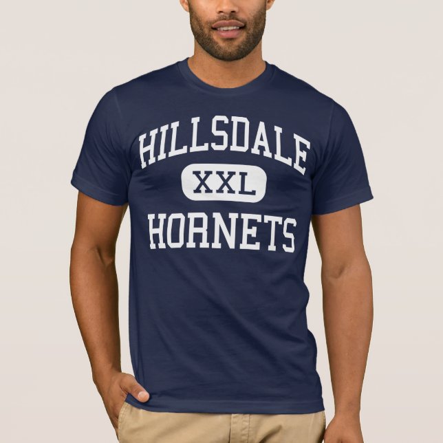 Hillsdale - Hornissen - hoch - Hillsdale Michigan T-Shirt (Vorderseite)