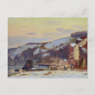 Hillside bei Croisset unter Schnee Postkarte