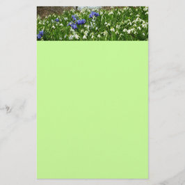 Hillside of Early Spring Flowers Landschaft Briefpapier