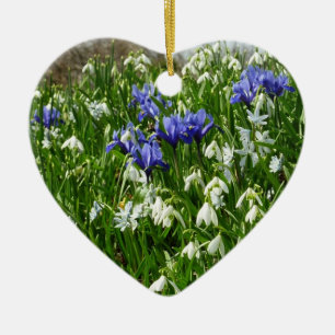 Hillside of Early Spring Flowers Landschaft Keramikornament