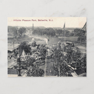 Hillside Pleasure Park, Straßenbahn, Belleville NJ Postkarte