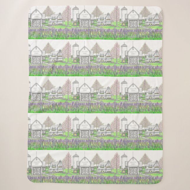 Hilltop Farm Sherpa Blanket Sherpadecke (Vorderseite)