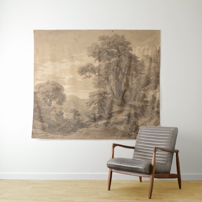 Hilly Landscape | Georg Heinrich Busse Wandteppich (Beispiel (Horizontal))