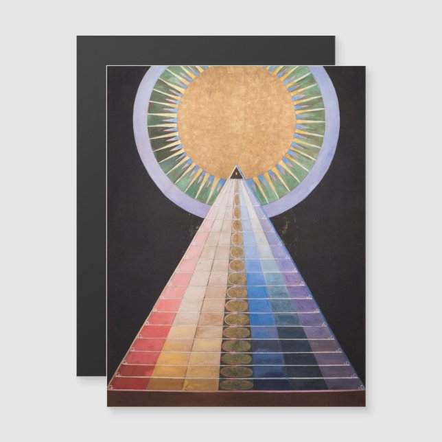 Hilma Af Klint, Altarpiece Nr.1, Abstrakt Art Magneteinladung (Vorne/Hinten)