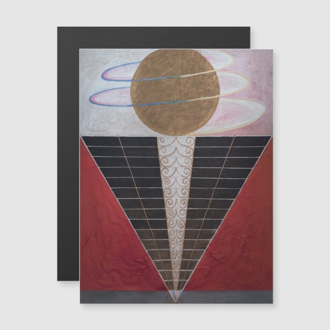 Hilma Af Klint, Altarpiece Nr.2, Abstrakt Art Magneteinladung (Vorne/Hinten)