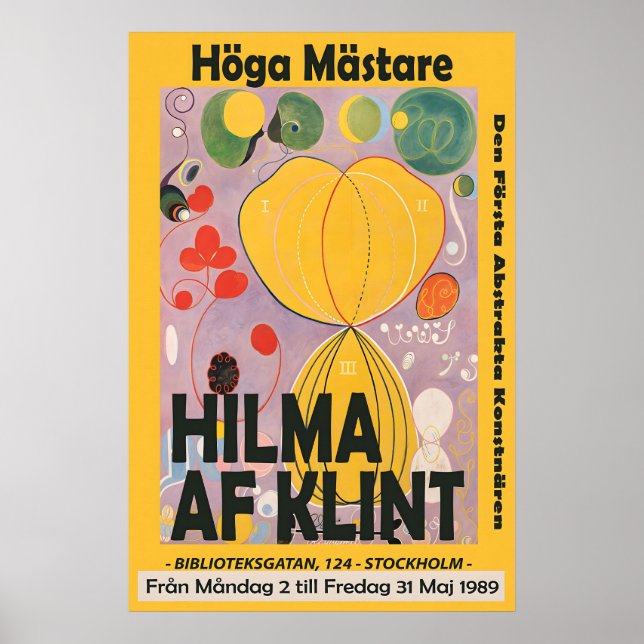 Hilma Af Klint Ausstellungsposter Moderne Abstrakt Poster (Vorne)