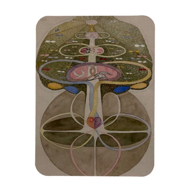 Hilma Af Klint, Baum des Wissens Nr. 1 Abstrakte K Magnet (Vertikal)