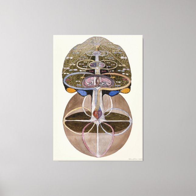 Hilma af Klint - Baum des Wissens, Nr. 1 Leinwanddruck (Vorderseite)
