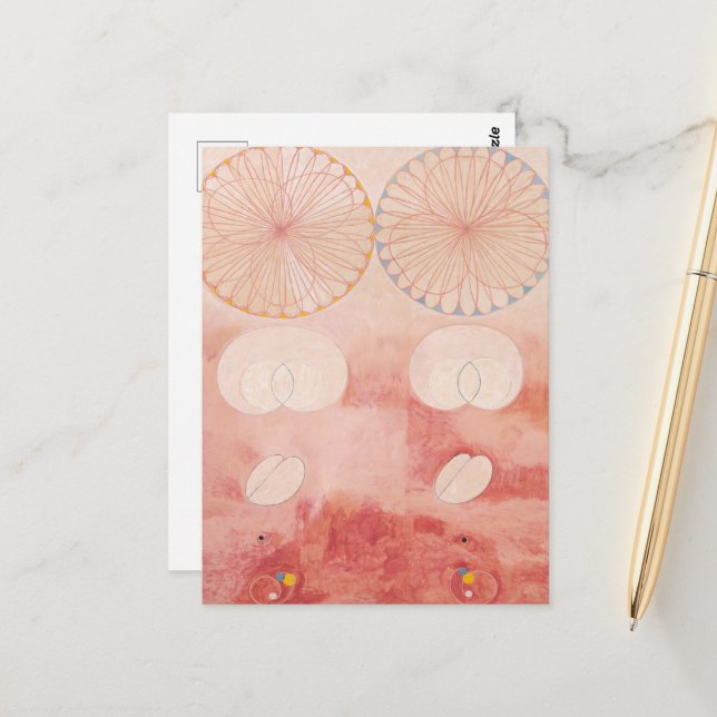 Hilma Af Klint, die zehn größten Nr. 9, Abstrakte  Postkarte (Vorderseite/Rückseite Beispiel)