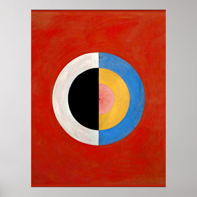Hilma af Klint, Svanen, nr 17, farbenfroh Poster (Vorne)