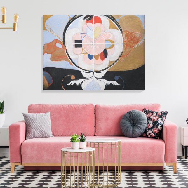 Hilma Af Klint, The Evolution No.13, Abstrakt Art Leinwanddruck (Insitu (Wohnzimmer))