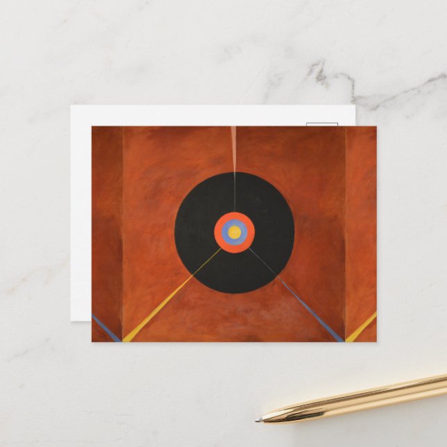 Hilma Af Klint, The Swan No.18, Abstrakt Art Postkarte (Vorderseite/Rückseite Beispiel)