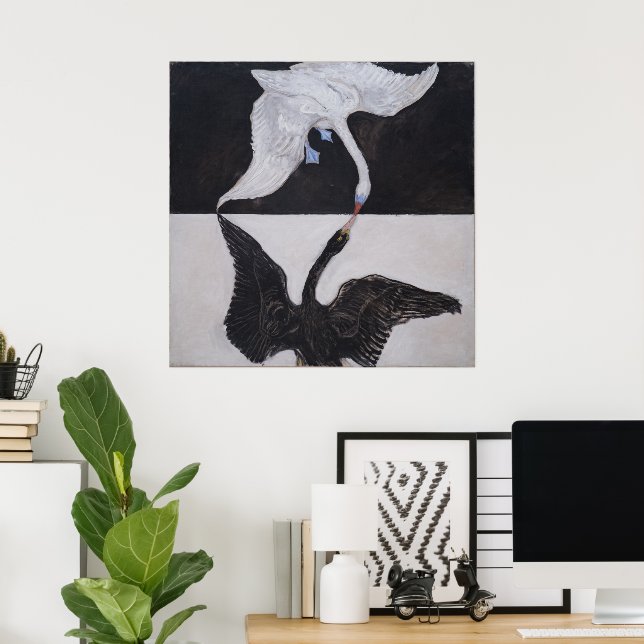 Hilma Af Klint, The Swan No.1, Abstrakt Art Poster (Heimbüro)