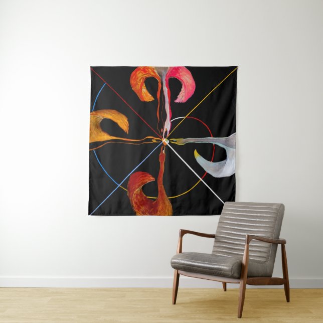 Hilma af Klint - The Swan No. 7 Wandteppich (Beispiel (Horizontal))