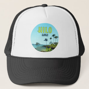 Hilo Big Island Hawaii Beach Vintag Truckerkappe
