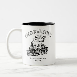 Hilo Eisenbahn Vintage-Dampflokzug Zweifarbige Tasse