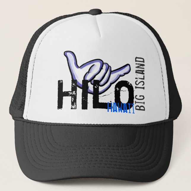 Hilo großer Insel Hawii Hut Truckerkappe (Vorderseite)