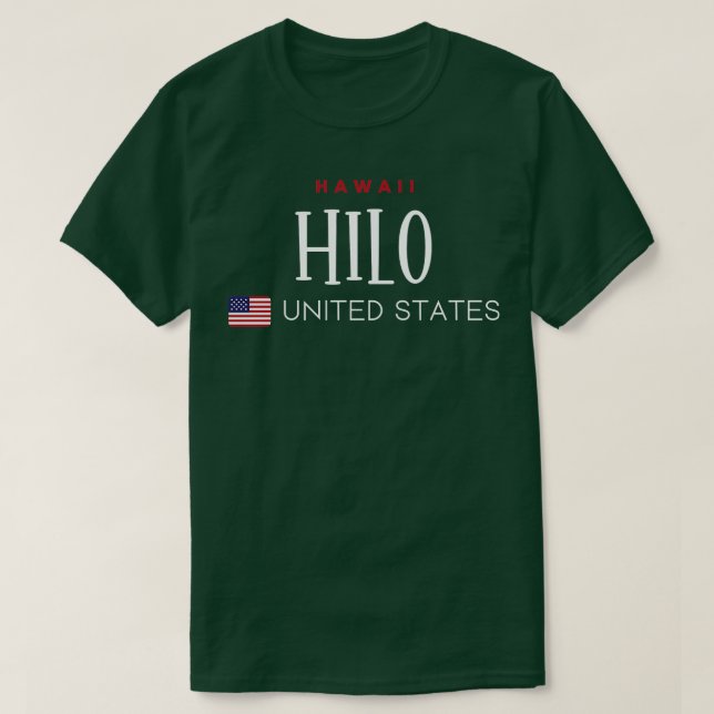 Hilo Hawaii États-Unis TShirt 1 (Design devant)