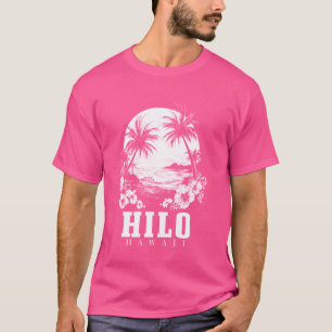 Hilo Hawaii Hawaiian Hibiskus Blume Surfer Souve T-Shirt