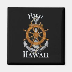 Hilo Hawaii Vacation Nautical Anchor Helm Segeln Magnet