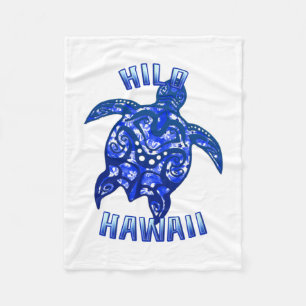 Hilo Hawaii Vacation Tribal Turtle Fleecedecke