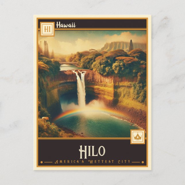 Hilo, Hawaii | VINTAG Postkarte (Vorderseite)