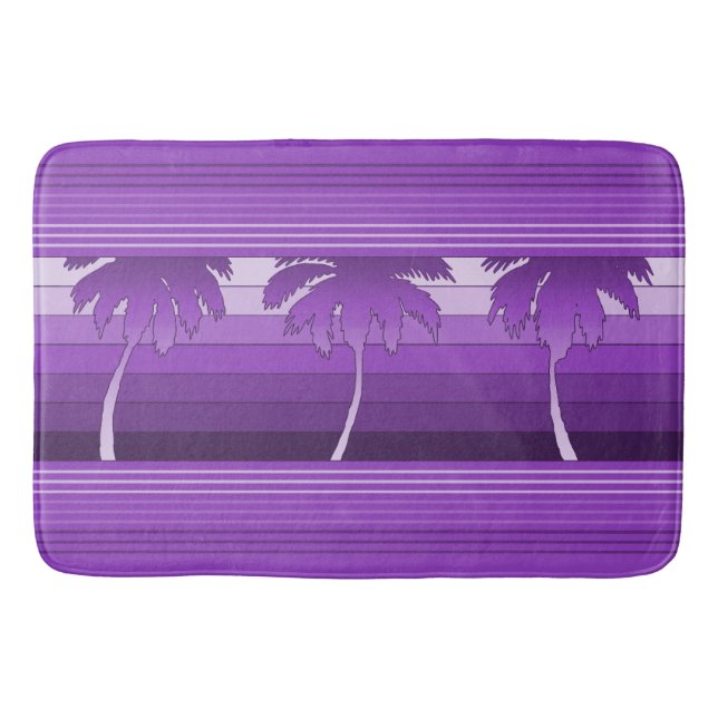 Hilo Hawaiian Palms Gestreift Badematte (Vorderseite)