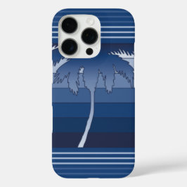 Hilo Hawaiian Palms Striped Blue iPhone 16 Pro Hülle