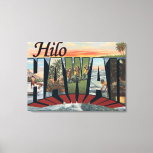 Hilo, HawaiiLarge Buchstabe ScenesHilo, HI Leinwanddruck