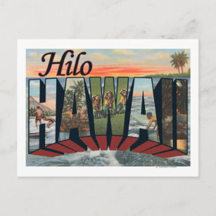Hilo, HawaiiLarge Letter ScenesHilo, HI Postkarte