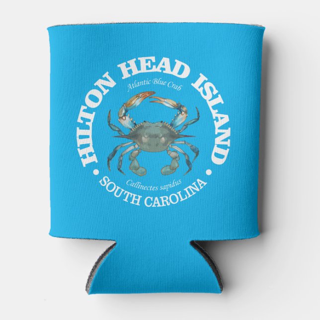 Hilton Head (blaue Krabbe) Dosenkühler (Vorderseite)