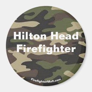 Hilton Head Firefighter-Camouflage Magnet