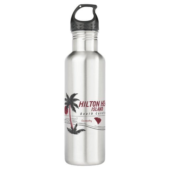 Hilton Head Insel Lowcountry Edelstahlflasche (Vorderseite)