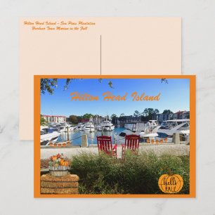 Hilton Head Island Hafen Stadt Marina Hallo Fall Postkarte