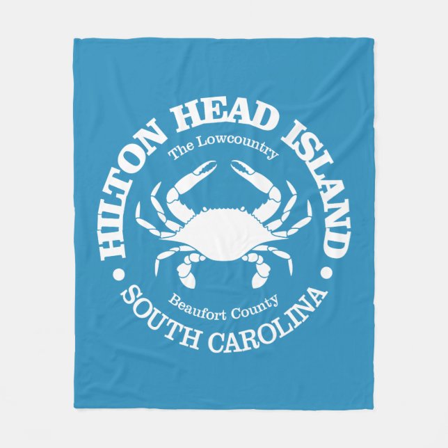 Hilton Head Island (Krebs) Fleecedecke (Vorderseite)