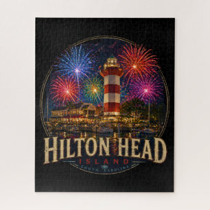 Hilton Head Island Leuchtturm Patriotische Feuerwe