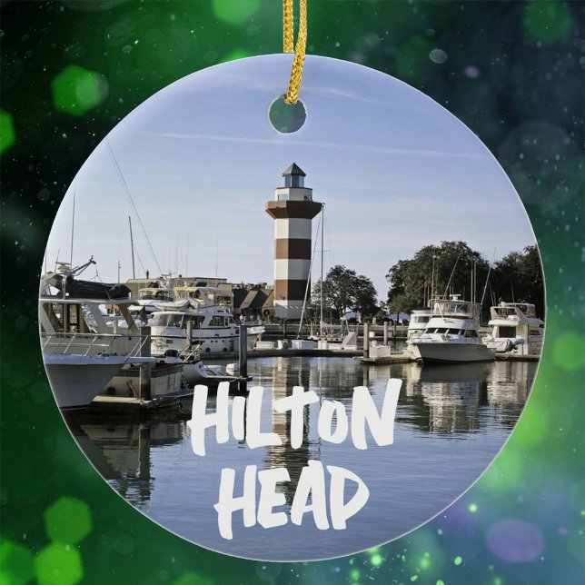 Hilton Head Island Lighthouse, South Carolina Keramik Ornament (Von Creator hochgeladen)