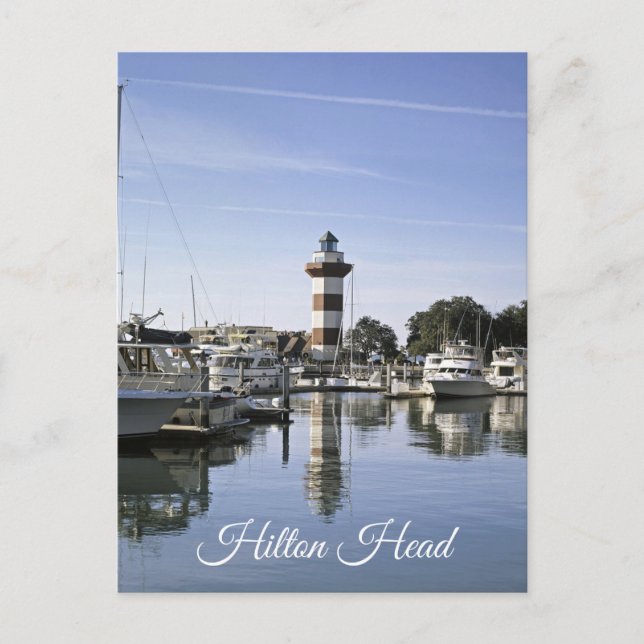 Hilton Head Island Lighthouse, South Carolina Postkarte (Vorderseite)