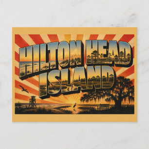 Hilton Head Island SC Salzwiese Maritime Wald Postkarte