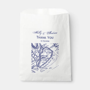 Hilton Head Island SC Vintag Map Navy Blue Geschenktütchen