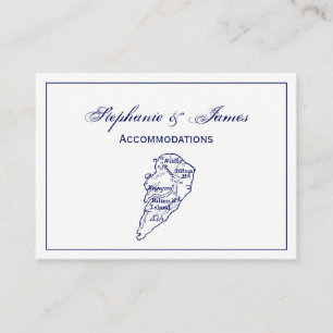 Hilton Head Island SC Vintage Karte Navy Blau