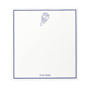 Hilton Head Island SC Vintage Karte Navy Blau Notizblock