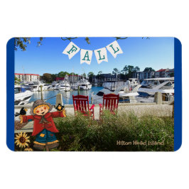 Hilton Head Island Sea Pines Marina Fall Scarecrow Magnet
