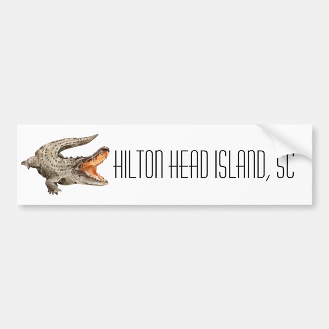 Hilton Head Island South Carolina Alligator Autoaufkleber (Vorne)