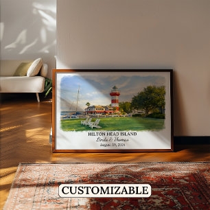 Hilton Head Island South Carolina Aquarell Poster