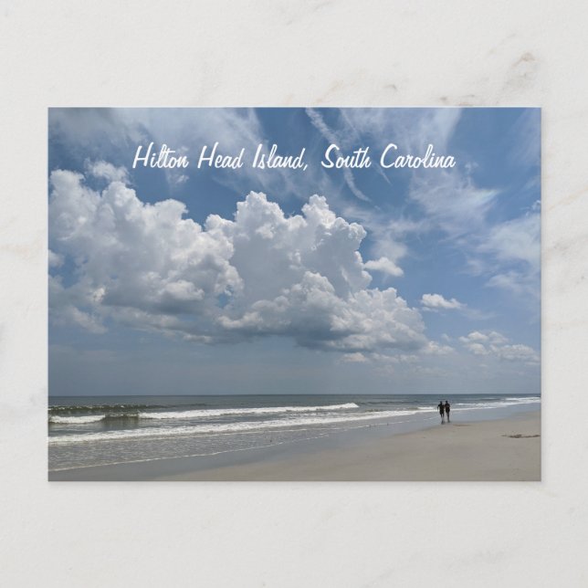 Hilton Head Island South Carolina Beach Clouds Postkarte (Vorderseite)