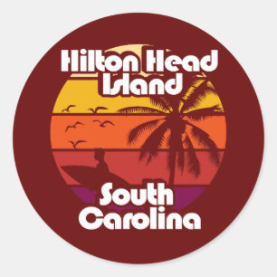 Hilton Head Island South Carolina Runder Aufkleber