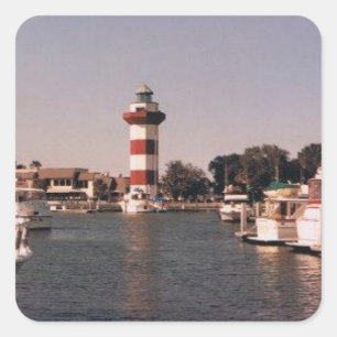 Hilton- Head Islandaufkleber Quadratischer Aufkleber