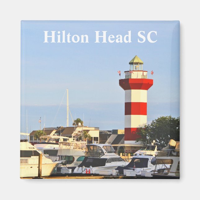 Hilton Head Lighthouse, photo, sur Magnet (Devant)
